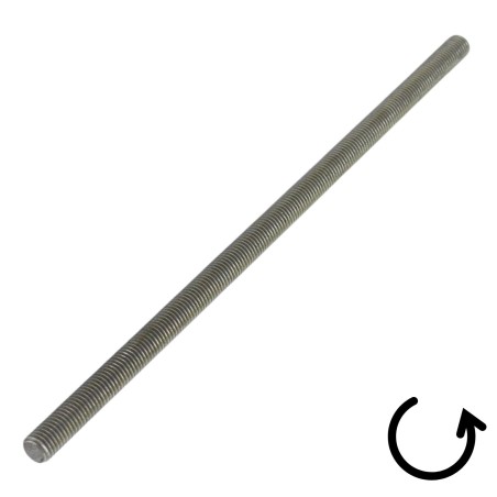 1 x Threaded Rod M8 Length 1 Meter Pitch Left Steel
