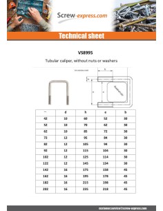 U-Bolt Straight or flat bottom 70X52X70 M10/30/30... 2