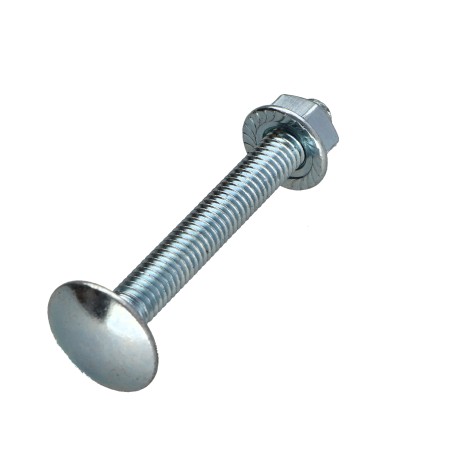1 x Box of 50 T.CAR 6X50 + 50 Nut With Serration Zinc Plated