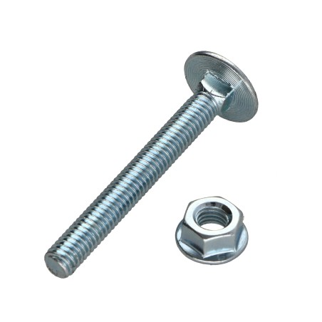 1 x Box of 50 T.CAR 6X50 + 50 Nut With Serration Zinc Plated