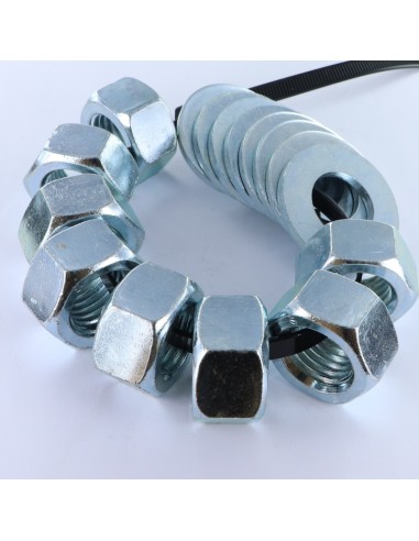 1 x KIT 8 Nut M18 And 8 RD M18X45X3 Zinc Plated