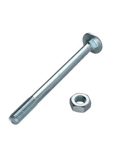 Carriage Bolt M10X120 Partial Thread Class 4.8 Zinc Plated 2