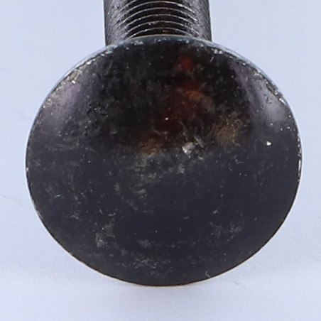 1 x Carriage Bolt M7X50 Pitch 100 Full Thread Black Zinc Plated