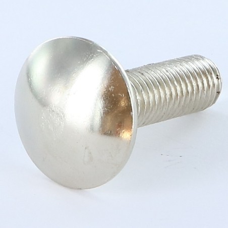 1 x Carriage Bolt M12X45 Full Thread Nickel Plated
