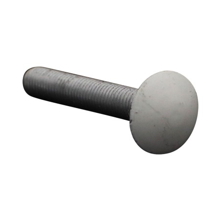 1 x Carriage Bolt M7X45 Pitch 100 Aluminium Full Thread Ral9010/Pure White 30%B