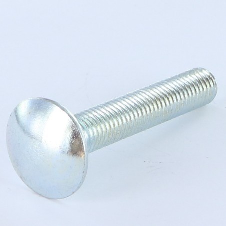 1 x Carriage Bolt M10X25 Full Thread Zinc Plated
