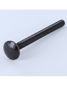 Carriage Bolt M7X70 Pitch 100 Full Thread Black Zinc Plated