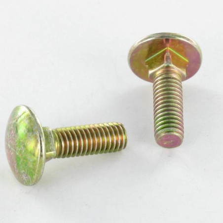 1 x Carriage Bolt M8X140 Full Thread Yellow Zinc