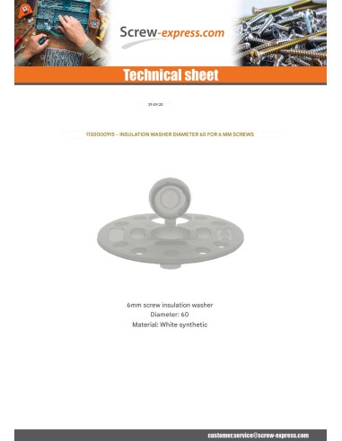 1 x Washer D INSULATION Diameter 60 Linch Pin...