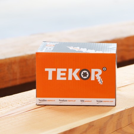 1 x Chipboard Screw Tekor Disc Head Screw T40 cut Type 17 Drilling Point 8X140 Partial Thread Zinc Plated
