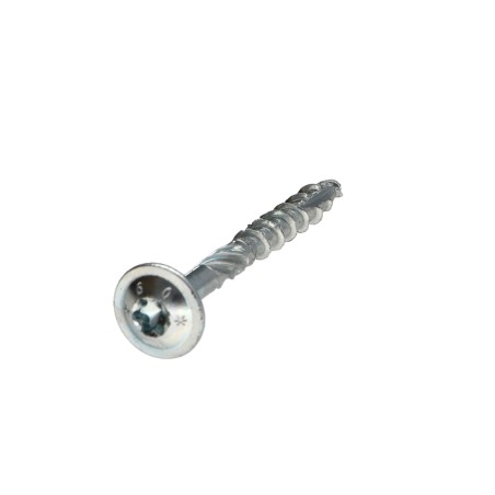 1 x Chipboard Screw Tekor Disc Head Screw T30 cut Type 17 Drilling Point 6X70 Partial Thread Zinc Plated