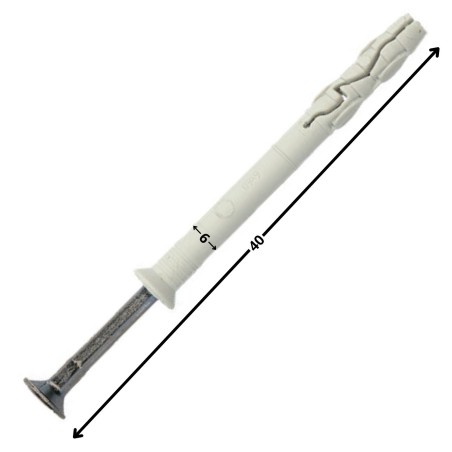 1 x Plug Countersunk Head Hammer Plug Zinc Plated 6X40