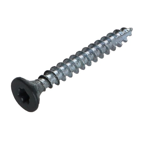 1 x Chipboard Screw Tekor Countersunk Head With Serration 5X40 T25 cut Type 17 Drilling Point SAND Ral7016/Anthracite Grey