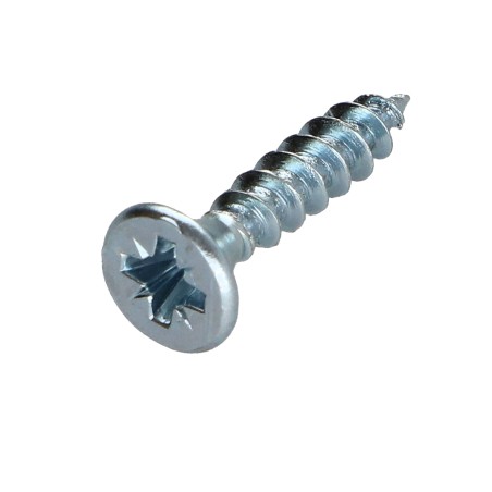1 x Chipboard Screw Countersunk Head Pozi PZ2 3.5X15 Full Thread Zinc Plated
