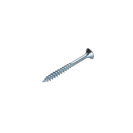 1 x Chipboard Screw Countersunk Head Pozi PZ2 4X40 Partial Thread Zinc Plated