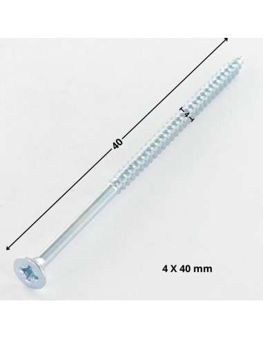 1 x Chipboard Screw Countersunk Head Pozi PZ2...