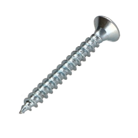 1 x Chipboard Screw Countersunk Head Pozi PZ2 4.5X35 Full Thread Zinc Plated