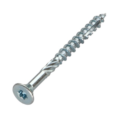 1 x Framing screws TEKOR Countersunk Head With Serration T25 5X70 Thread Length: 37 cut Type 17 Drilling Point Zinc Plated