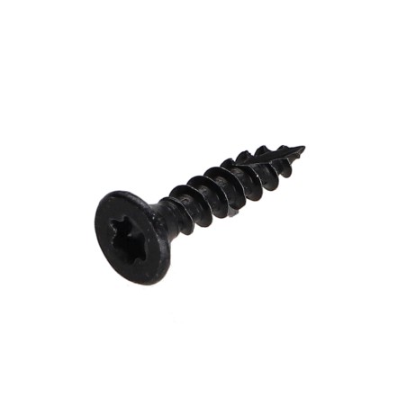 1 x Chipboard Screw Countersunk Head T20 4X25 Full Thread Black Zinc Plated