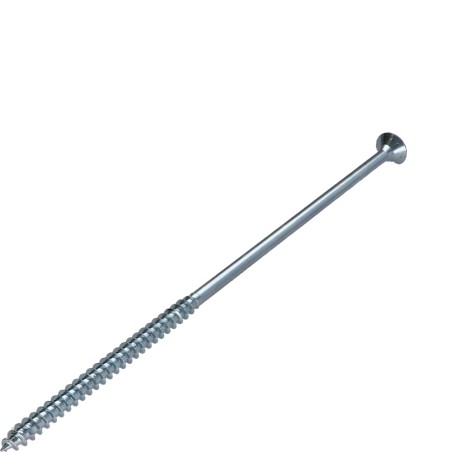 1 x Chipboard Screw Countersunk Head Pozi PZ3 6X200 Partial Thread Zinc Plated