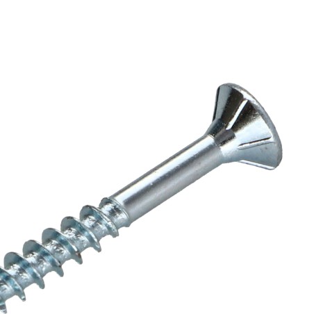 1 x Chipboard Screw Tekor Countersunk Head With Serration 4X40 Thread Length: 24 T20 Zinc Plated cut Type 17 Drilling