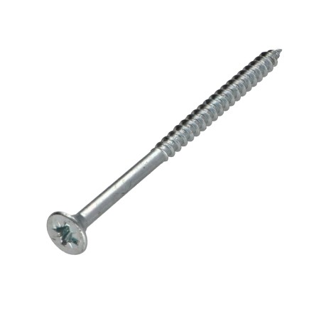 1 x Chipboard Screw Countersunk Head Pozi PZ2 5X100 Partial Thread Zinc Plated