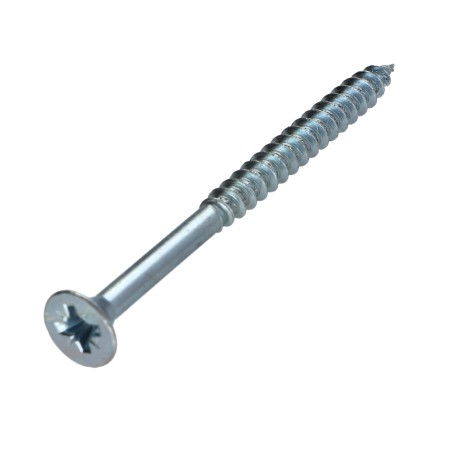 1 x Chipboard Screw Countersunk Head Pozi PZ3 6X90 Partial Thread Zinc Plated