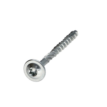 1 x Chipboard Screw Tekor Disc Head Screw T30 cut Type 17 Drilling Point 6X80 Partial Thread Zinc Plated