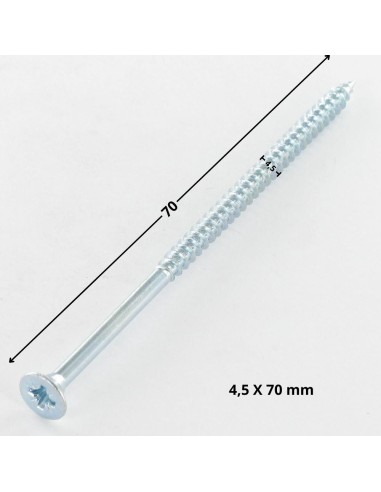 1 x Chipboard Screw Countersunk Head Pozi PZ2...