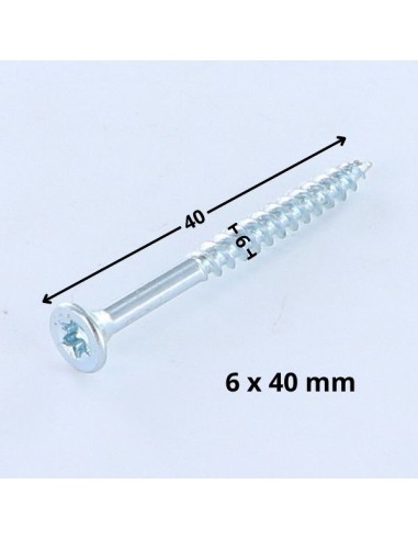 1 x Chipboard Screw Countersunk Head T25 6X40...