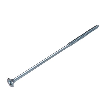 1 x Chipboard Screw Countersunk Head Pozi PZ3 6X150 Partial Thread Zinc Plated