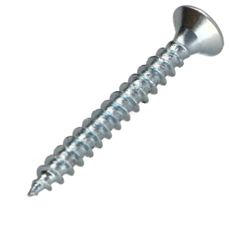 1 x Chipboard Screw Countersunk Head Pozi PZ2 4X50 Full Thread Zinc Plated 240 Hour Salt Spray Without Red Rust