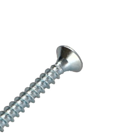 1 x Chipboard Screw Countersunk Head Pozi PZ2 4X50 Full Thread Zinc Plated 240 Hour Salt Spray Without Red Rust