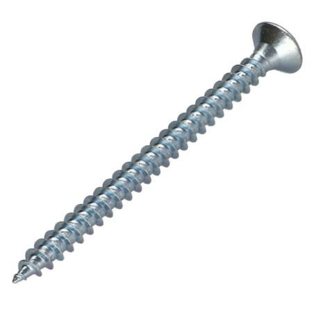 1 x Chipboard Screw Countersunk Head Pozi PZ2 4X60 Full Thread Zinc Plated 240 Hour Salt Spray Without Red Rust