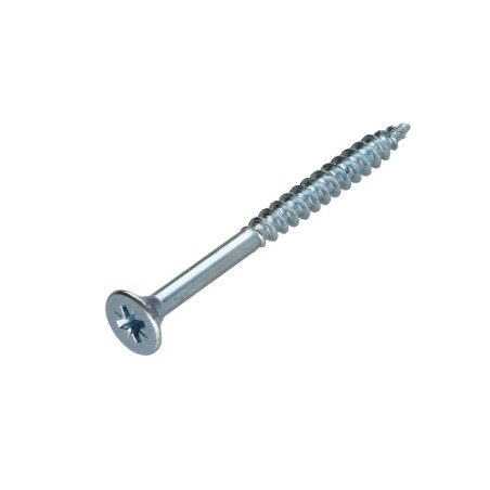 1 x Chipboard Screw Countersunk Head Pozi PZ3 6X70 Partial Thread Zinc Plated