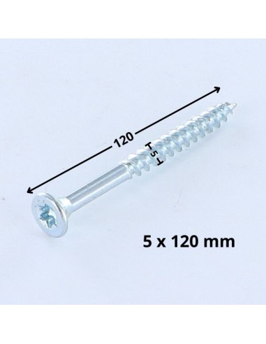 1 x Chipboard Screw Countersunk Head T25 5X120...