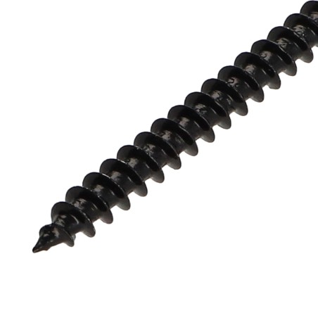 1 x Chipboard Screw Countersunk Head Pozi PZ2 5X30 Full Thread Black Zinc Plated