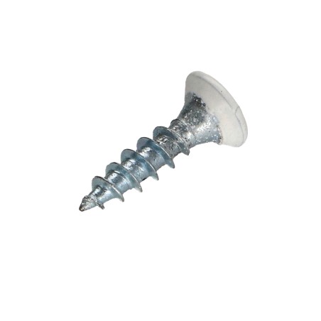 1 x Chipboard Screw Countersunk Head Pozi PZ2 3.5X15 Full Thread Zinc Plated Painted White