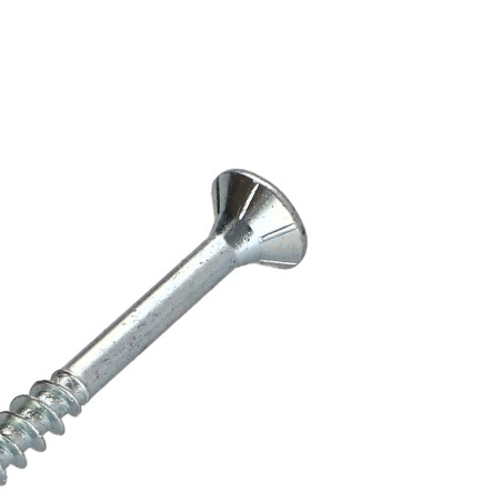 1 x Chipboard Screw Tekor Countersunk Head With Serration Pozi PZ2 5X60 Thread Length: 40 cut Type 17 Drilling Point Zinc