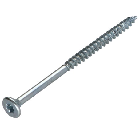 1 x Chipboard Screw Tekor Countersunk Head With Serration 6X60 Thread Length: 36 T30 Zinc Plated cut Type 17 Drilling