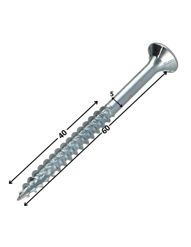 1 x Chipboard Screw Tekor Countersunk Head With...