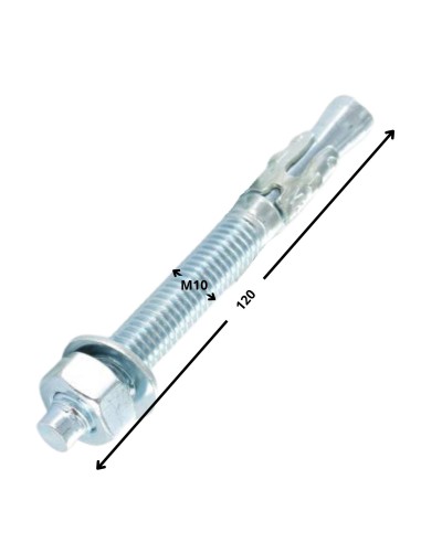 1 x Stud Anchor M10X120 Zinc Plated