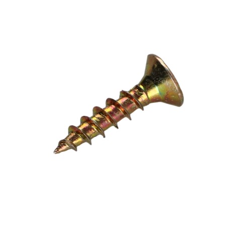 1 x Chipboard Screw Countersunk Head Pozi PZ3 6X25 Full Thread Yellow Zinc