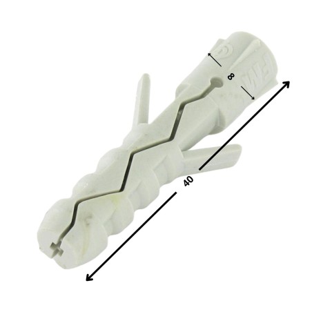 1 x Plug Nylon 8X40 Without Collar
