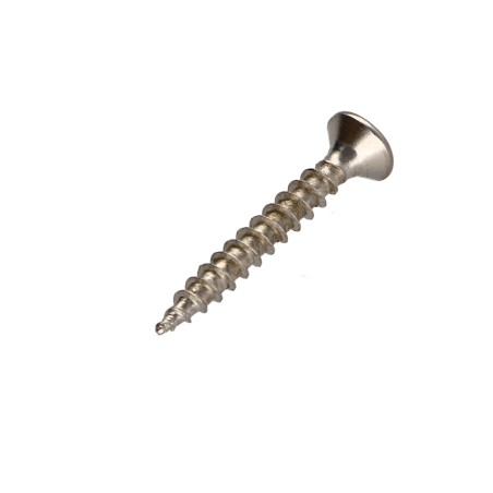 1 x Chipboard Screw Countersunk Head Pozi PZ2 5X30 Full Thread Nickel Plated