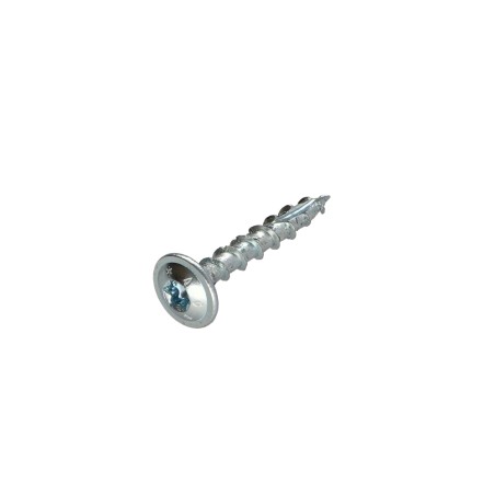 1 x Chipboard Screw Tekor Disc Head Screw T30 cut Type 17 Drilling Point 6X50 Full Thread Zinc Plated