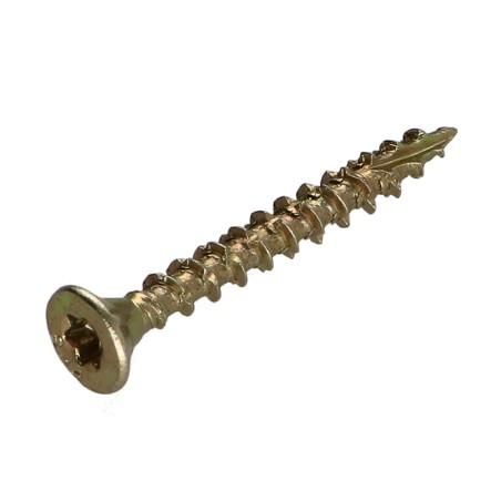 1 x Chipboard Screw Tekor Countersunk Head With Serration 4X45 Thread Length: 27 T20 ZBCR3+ cut Type 17 Drilling Point