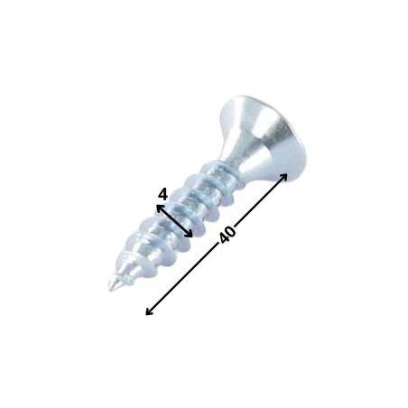 1 x Chipboard Screw Countersunk Head T20 4X40 Zinc Plated GLEITMO
