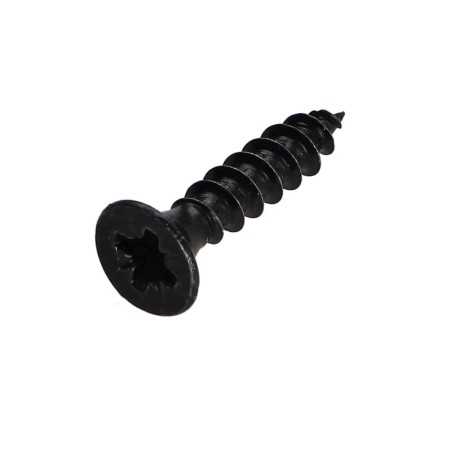 1 x Chipboard Screw Countersunk Head Pozi PZ2 5X20 Full Thread Black Zinc Plated