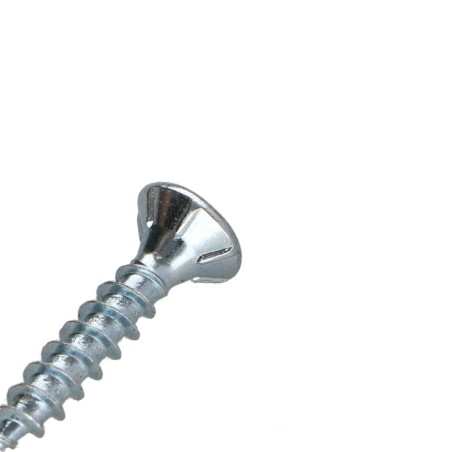 1 x Chipboard Screw Tekor Countersunk Head With Serration 5X20 T20 Zinc Plated Full Thread cut Type 17 Drilling Point